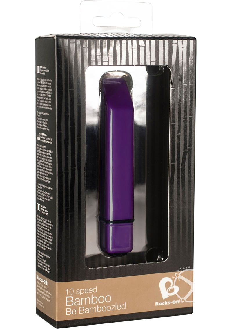 Bamboo 10 Speed Mini Vibrator Waterproof Purple 3.75 Inch