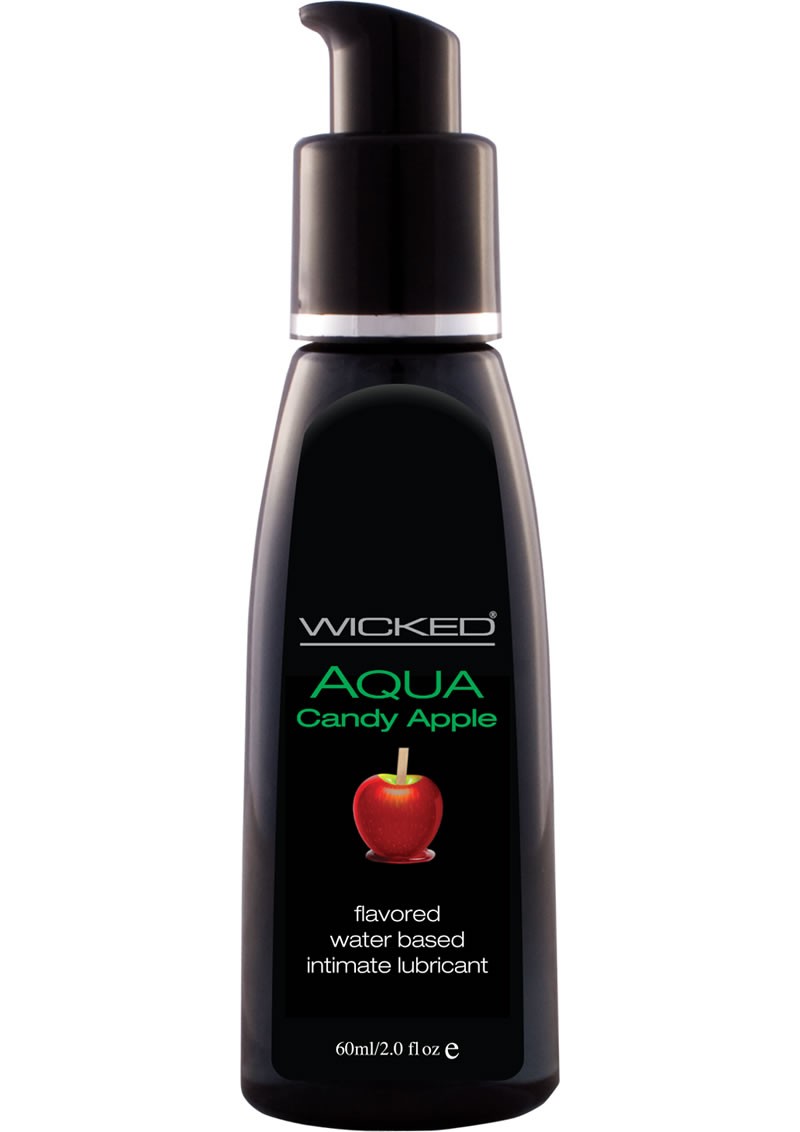 Wicked Aqua Water Based Flavored Lubricant Candy Apple 2 oz