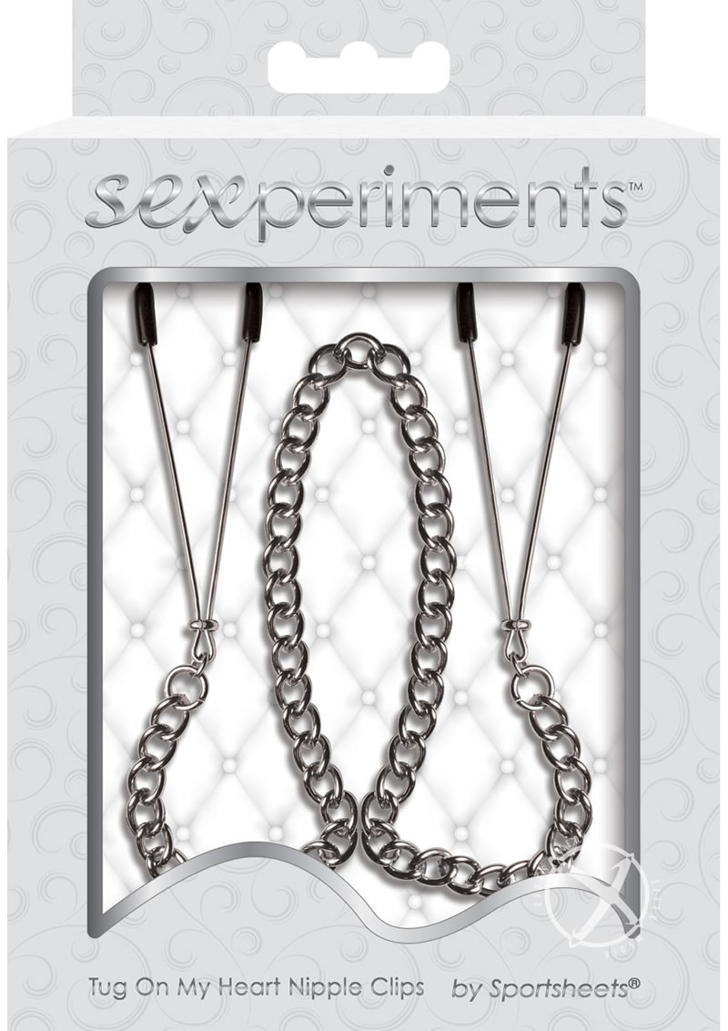 Sexperiments Tug On My Jeart Adjustable Nipple Clips w/ Chain