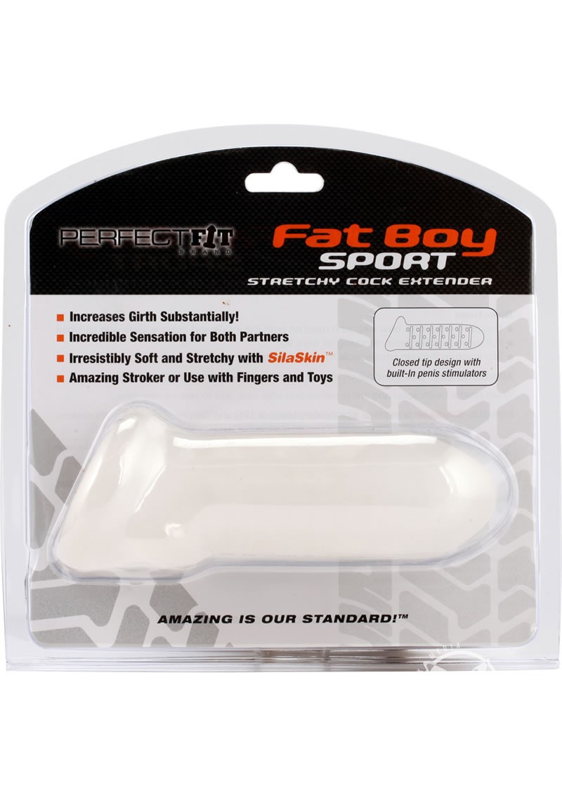 Fat Boy Sport Stretchy Cock Extender Sleeve Clear 6.5 Inch
