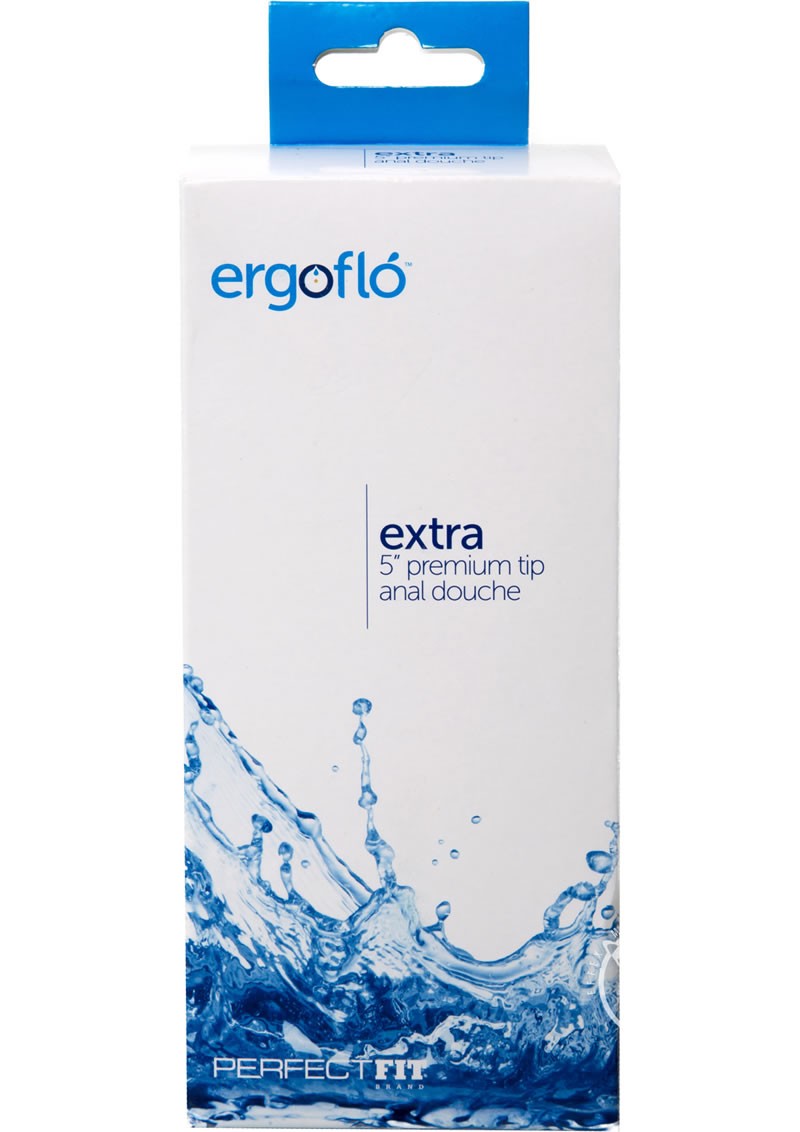 Perfect Fit Ergoflo Extra Tip Anal Douche Plastic Tip Black 5 Inch