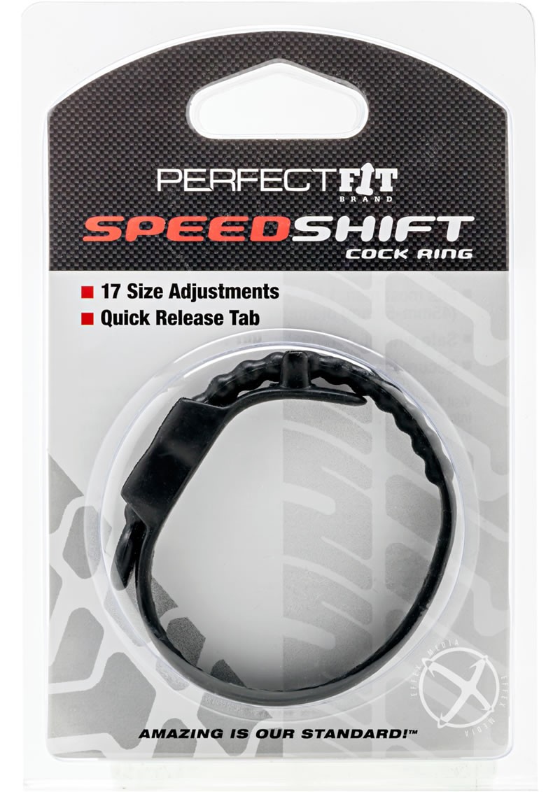 Perfect Fit Speed Shift Adjustable Cock Ring Black