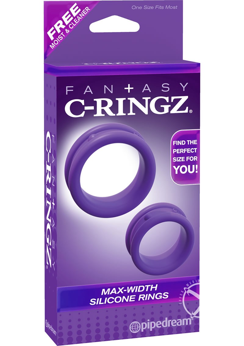 Fantasy C Ringz Max Width Rings Cockrings 2 Each Per Set Purple