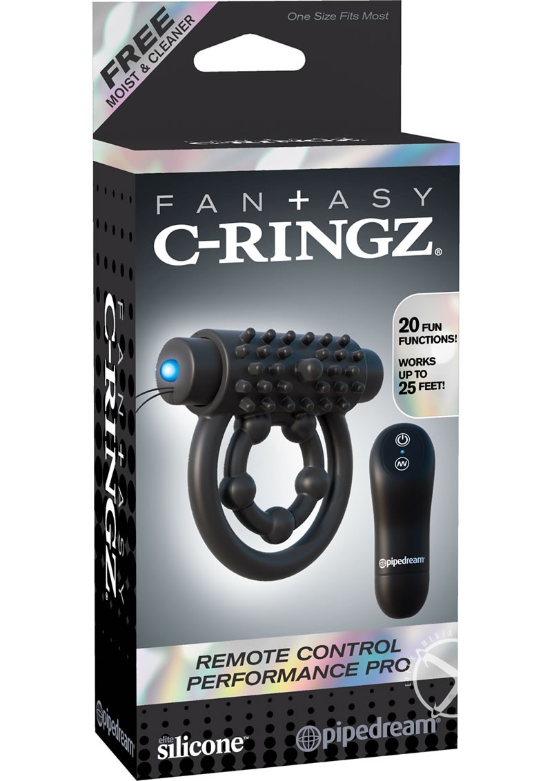 Fantasy C Ringz Remote Control Performance Pro Cockring Black