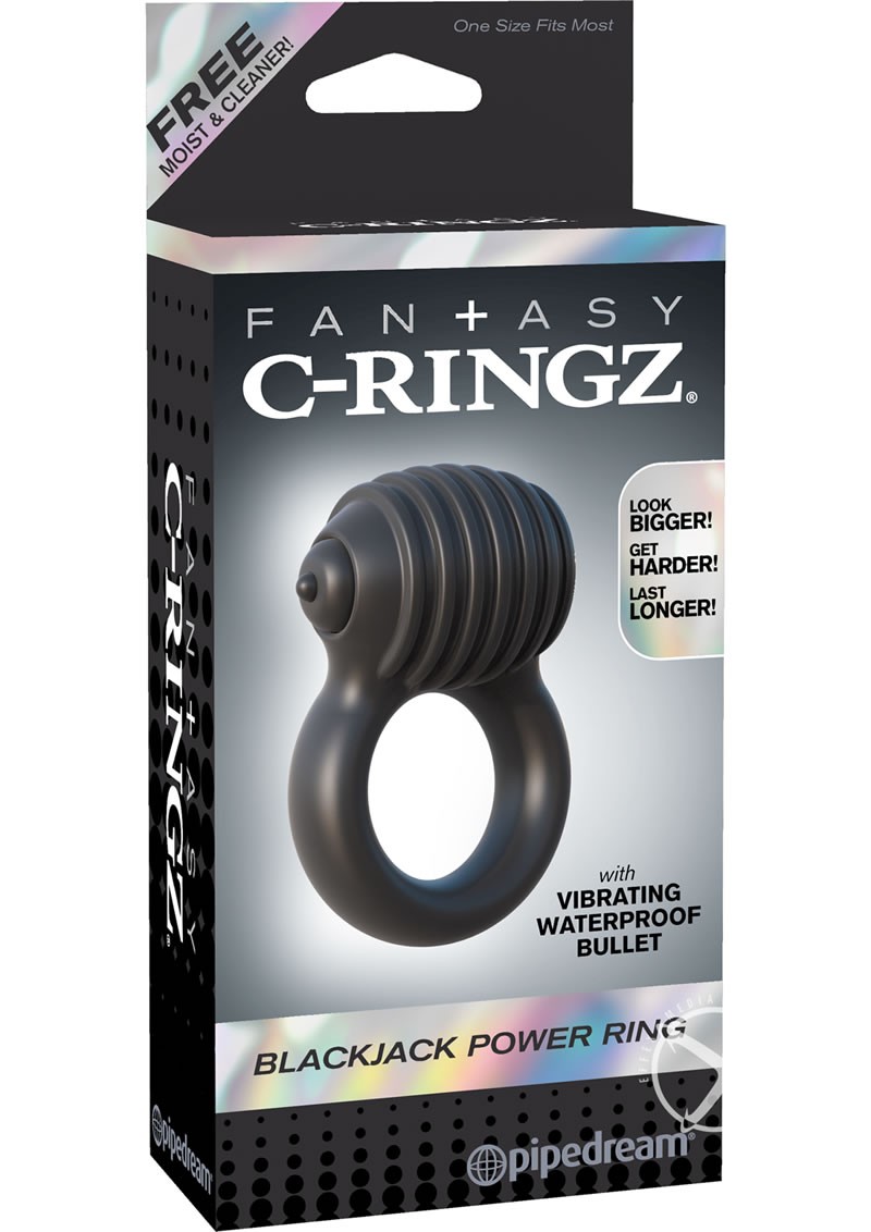 Fantasy C Ringz Blackjack Power Ring Cockring Black