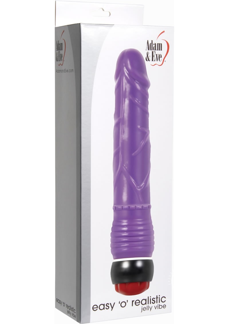 Adam and Eve Easy O Realistic Jelly Vibe Purple 8.5 Inch
