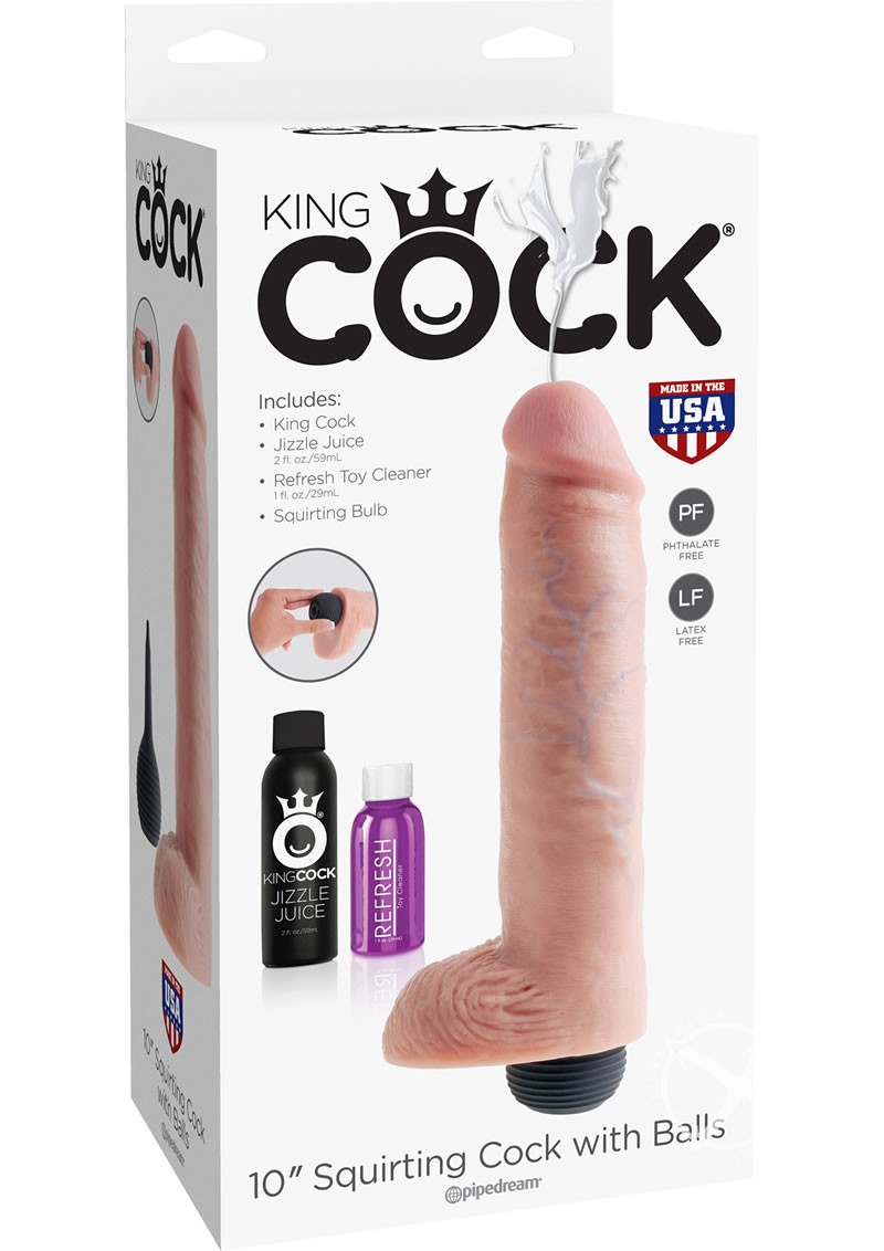 King Cock 10 Squirtin Cock/balls Flesh