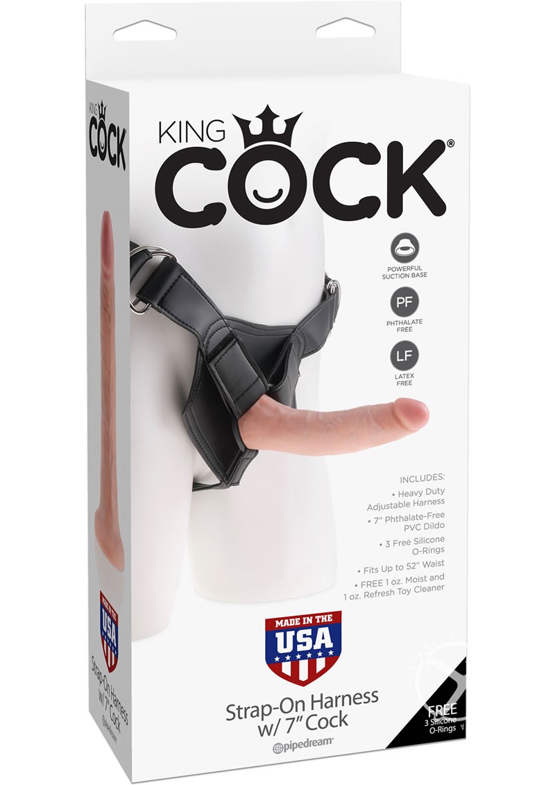 King Cock Strap On Harness 7 Cock Flesh