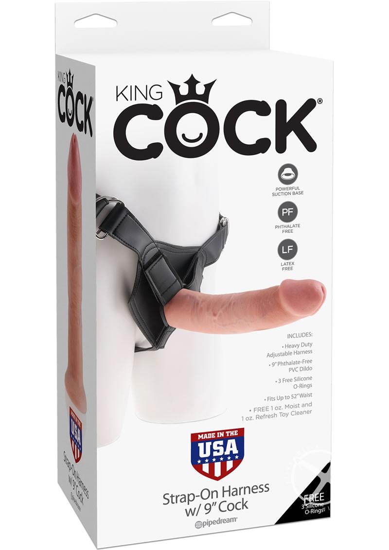 King Cock Strap On Harness 9 Cock Flesh