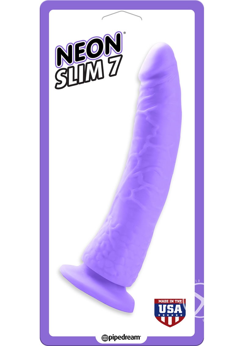 Neon Slim 7 Dildo Purple