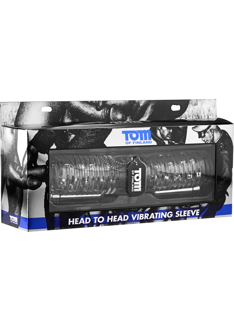 Tom Of Finland Head To Head Sleeve Stroker Clear 10.5 Inch