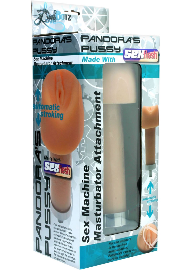 Love Botz Pandoras Pussy Sex Machine Masturbator Attachment Flesh 10.75 Inch