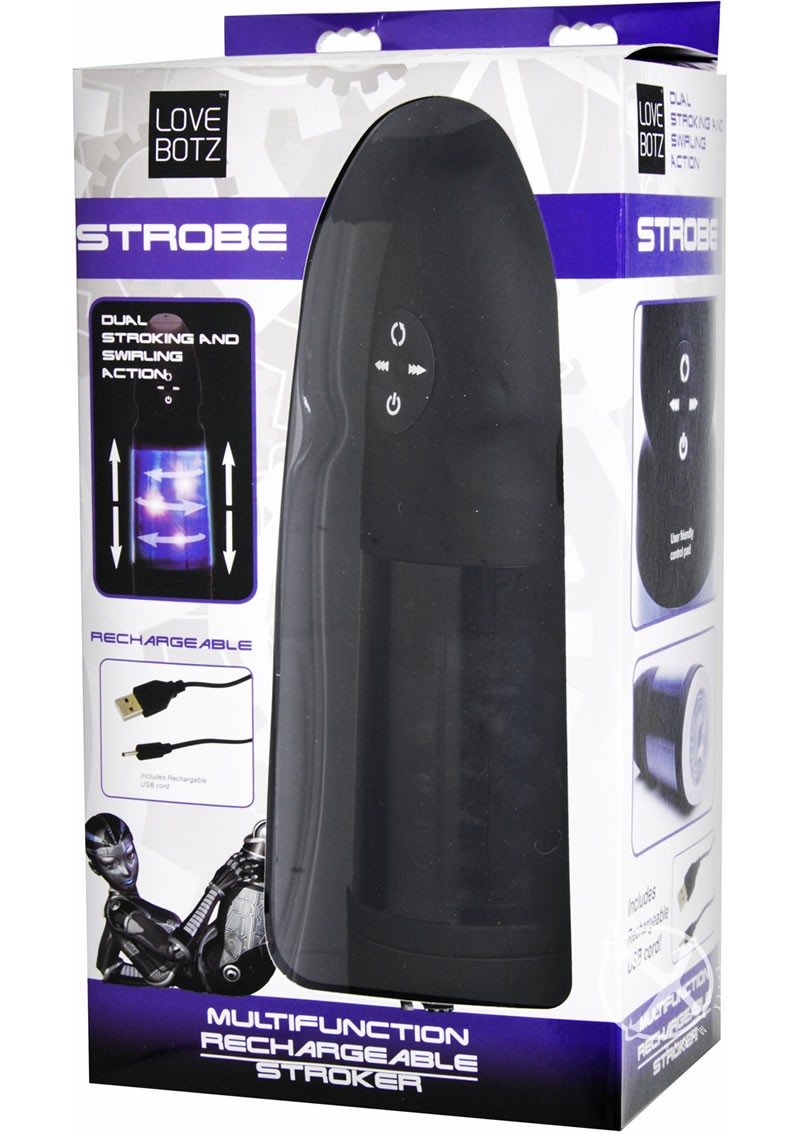 Love Botz Strobe Multifunction Rechargeable Stroker Masturbator Light Up 10.5 Inch