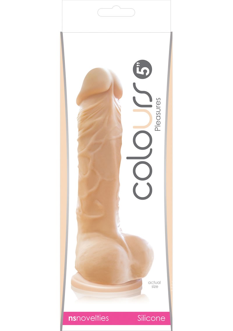 Colours Pleasures Silicone Dong White 5 Inch