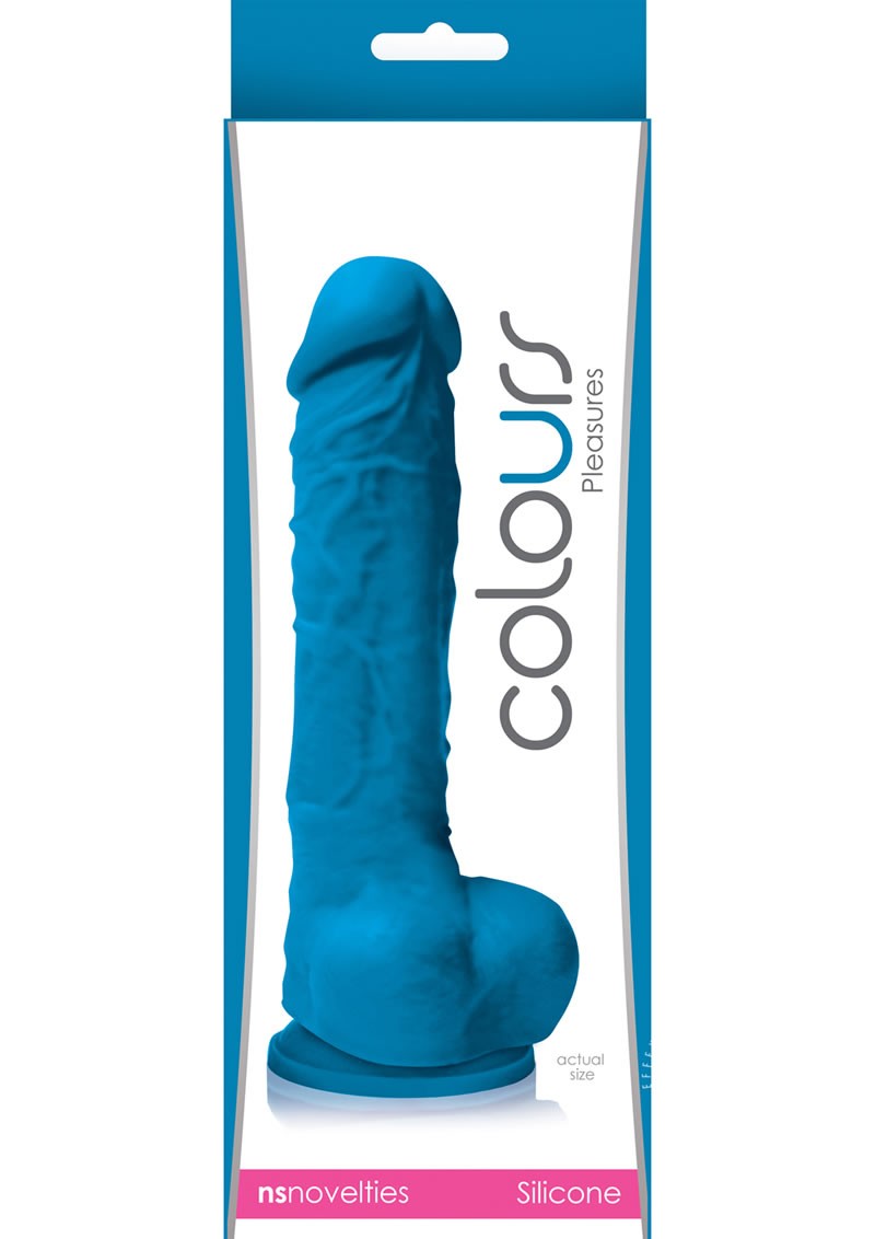 Colours Pleasures Silicone Dong Blue 5 Inch