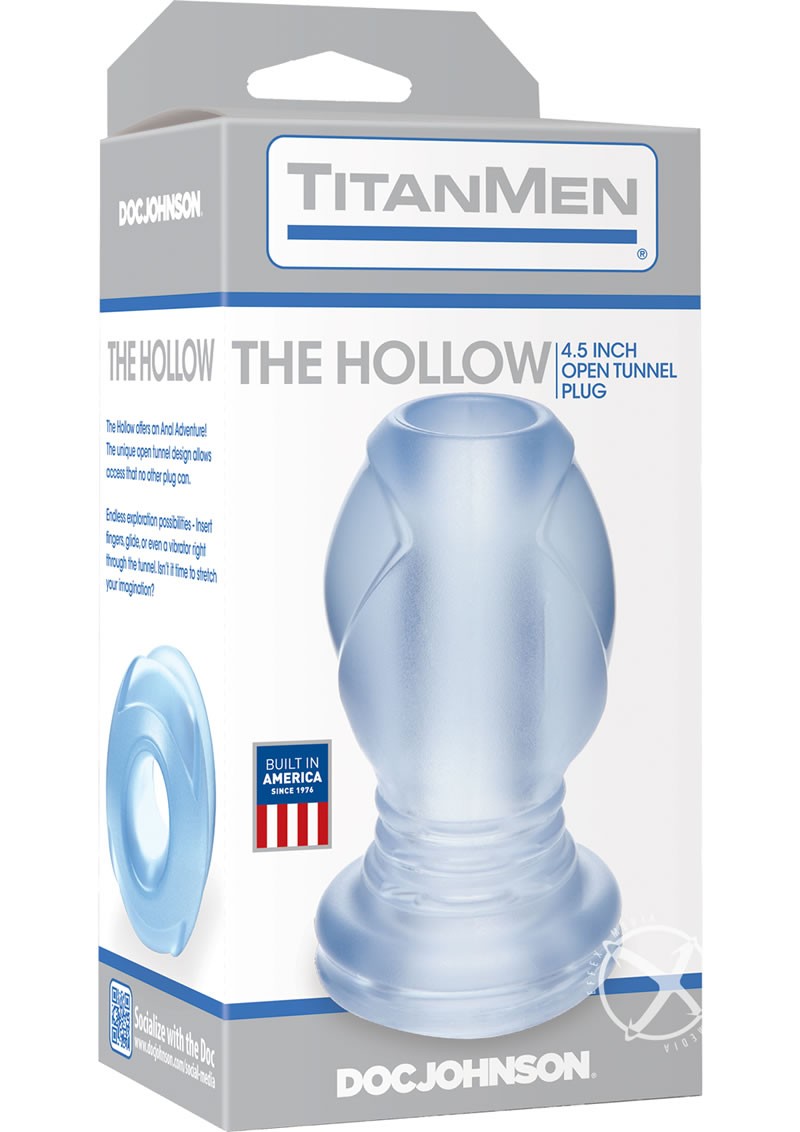 TitanMen The Hollow Open Tunnel Anal Plug Clear 4.5 Inch