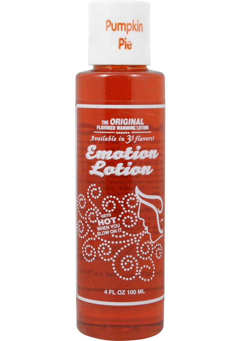 Emotion Lotion Flavored Water Based Warming Lotion Pumpkin Pie 4 oz
