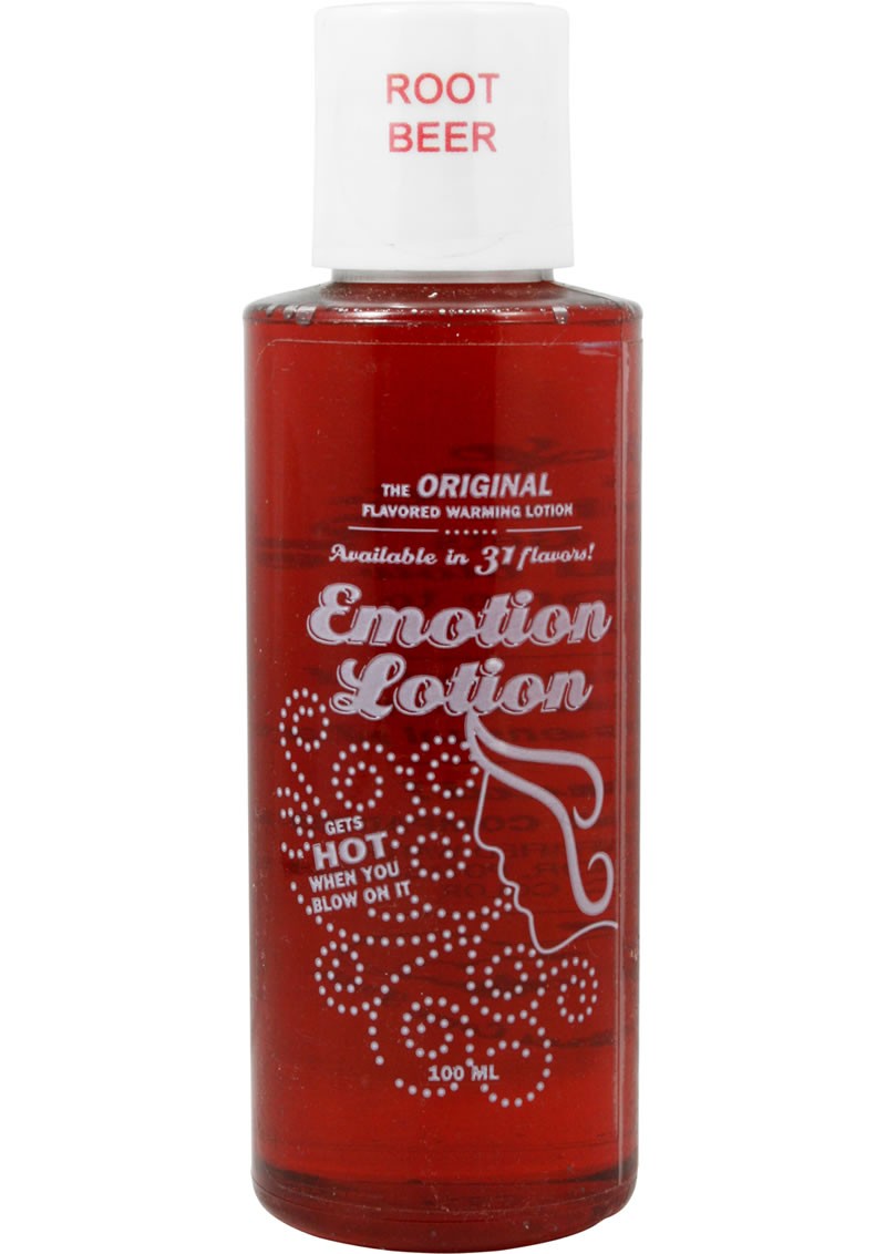 Emotion Lotion Flavored Water Based Warming Lotion Root Beer 4 oz