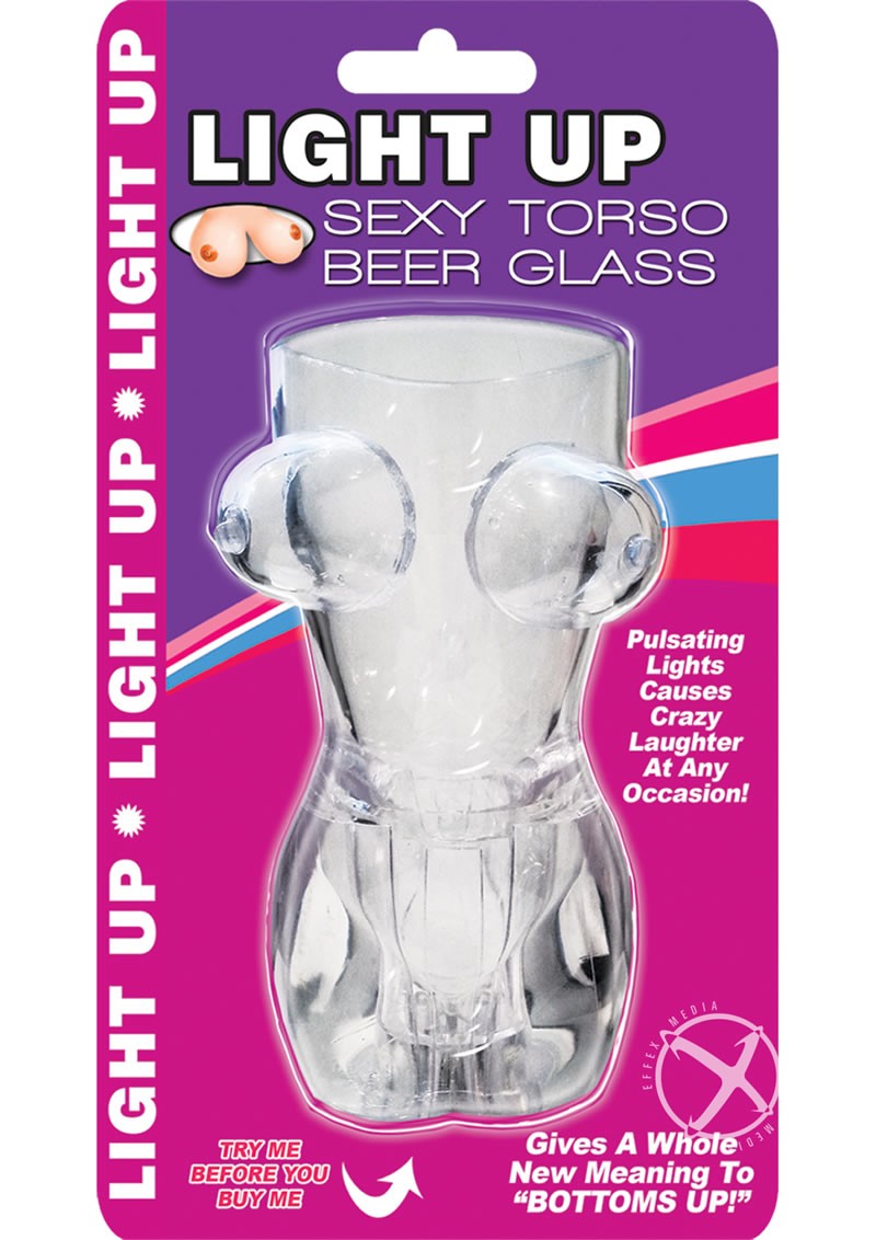 Light Up Boobie Torso Beer Glass