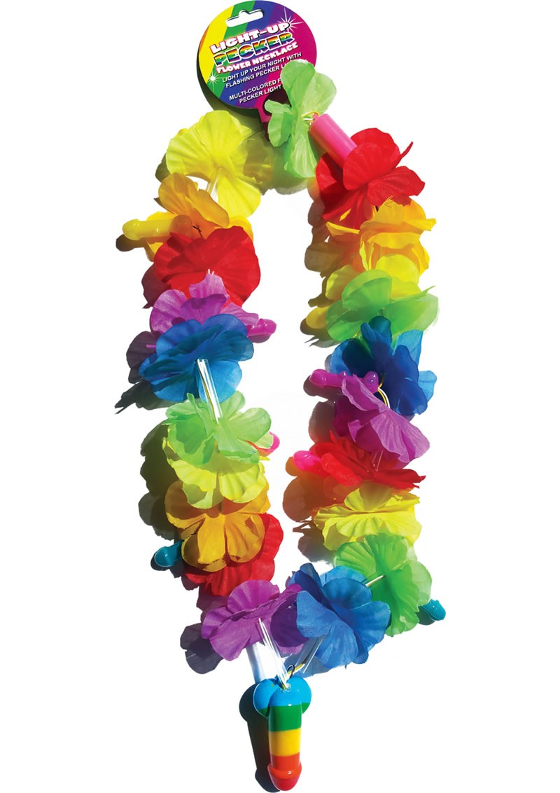 Rainbow Light Up Flower Pecker Necklace