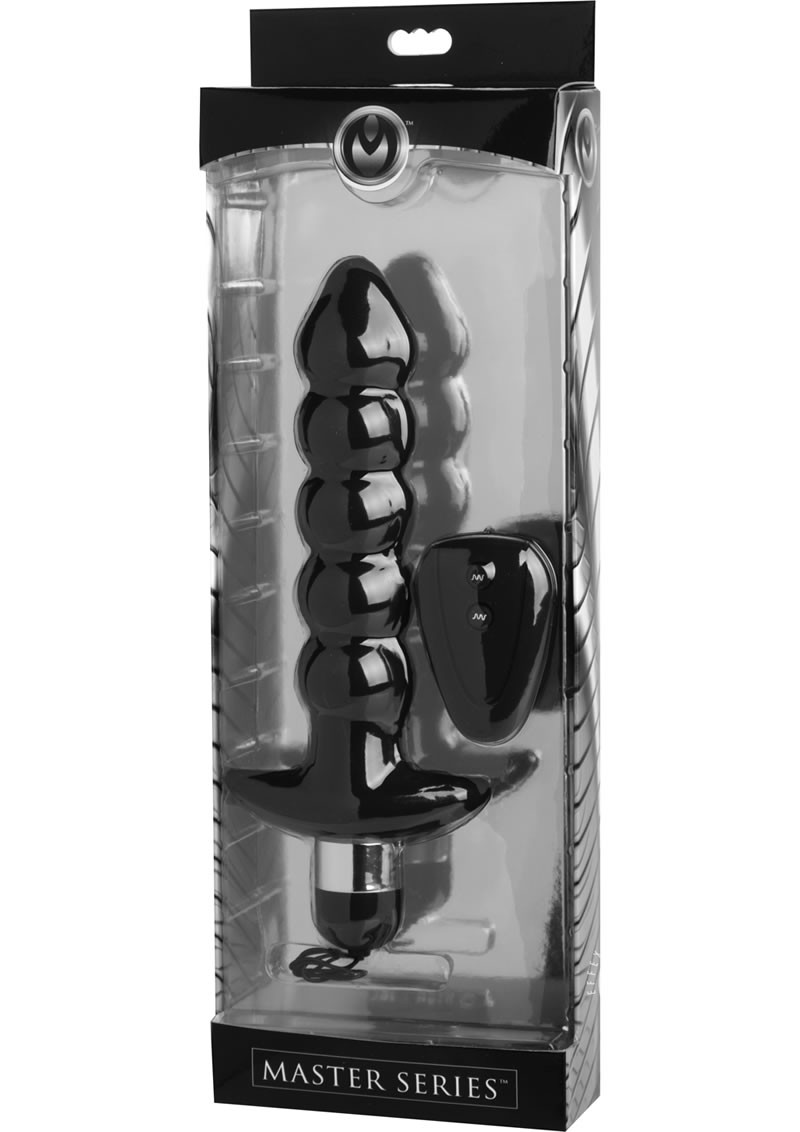 Black Vibrating Remote Anal Beads