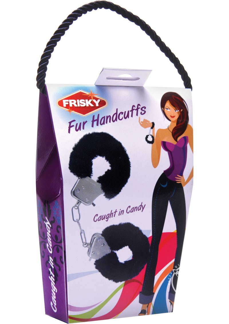 Black Fur Handcuffs Caught In Candy
