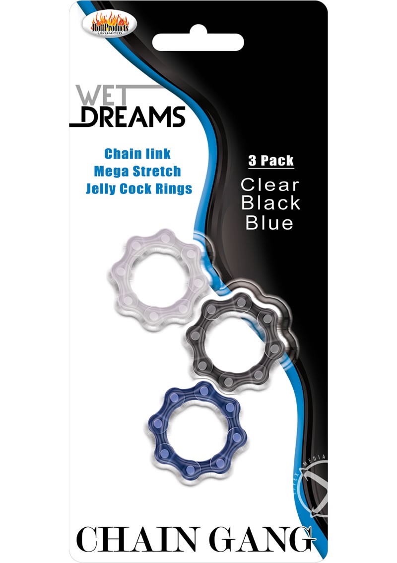 Chain Gang Cock Rings 3pk