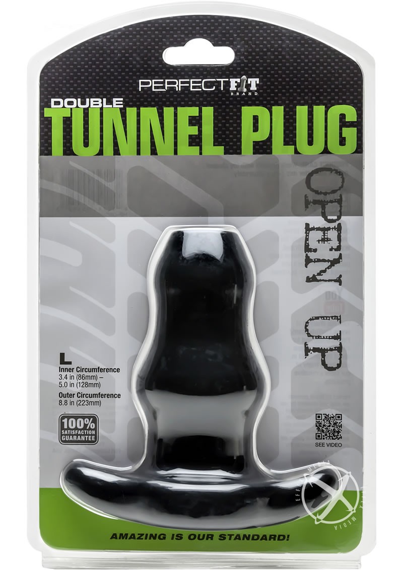 Double Tunnel Plug Large Black