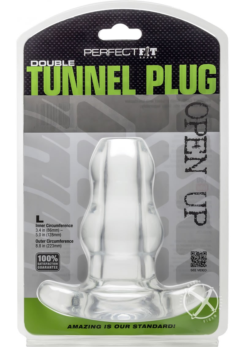 Double Tunnel Plug Large Clear