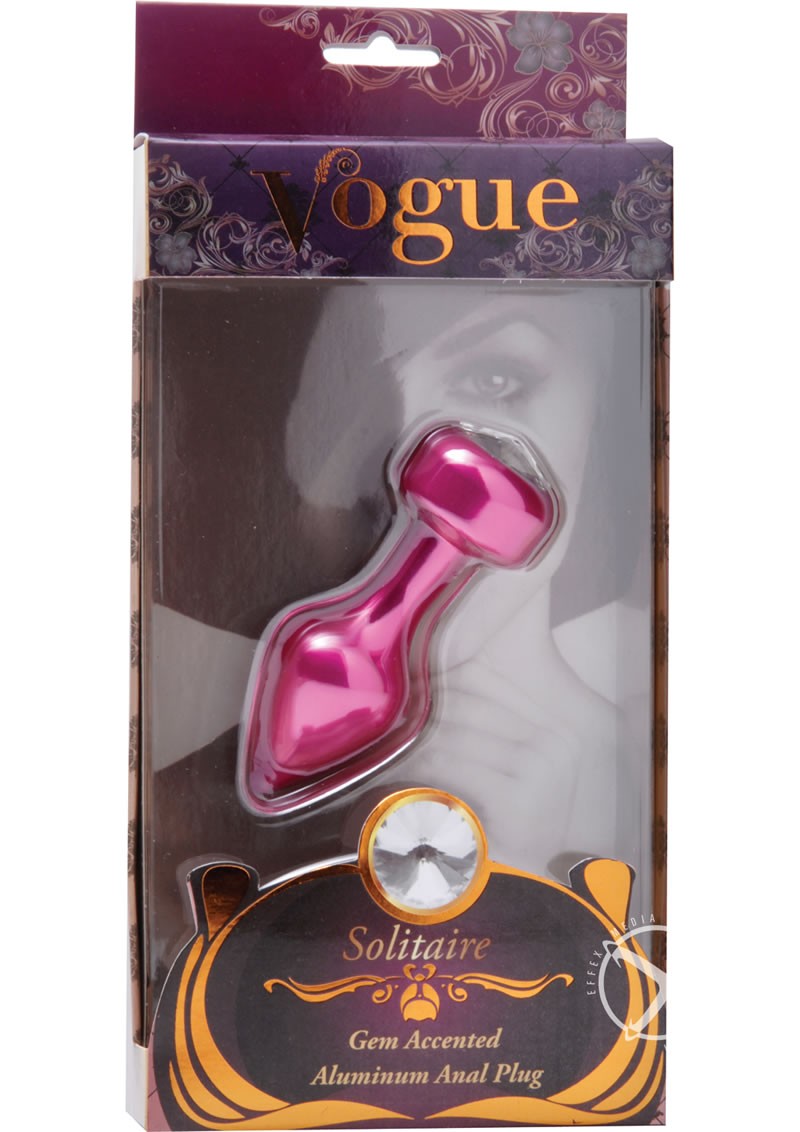 Solitaire Gem Accented Alum. Anal Plug