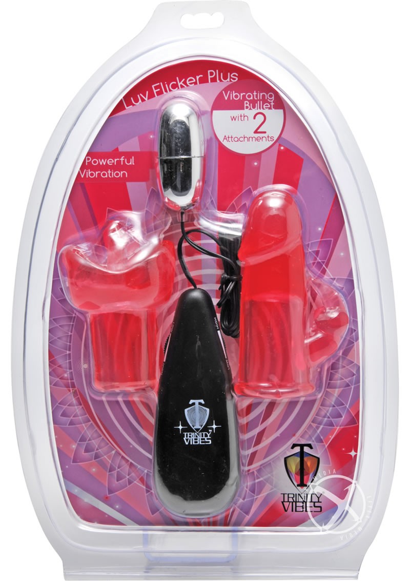 Luv Flicker Plus Vibe Bllt W/ 2 Attach