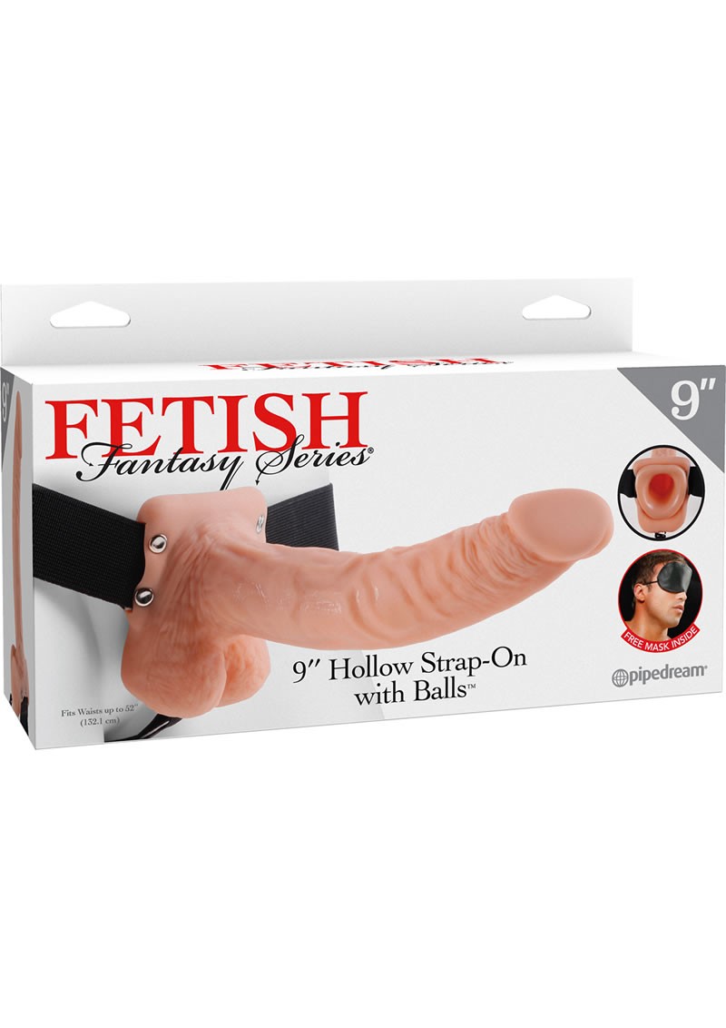 Ff 9 Hollow Strap On W/balls Flesh