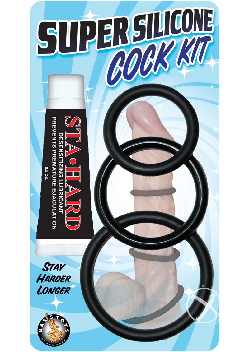 Super Silicone Cock Kit W/sta Hard .5 Oz