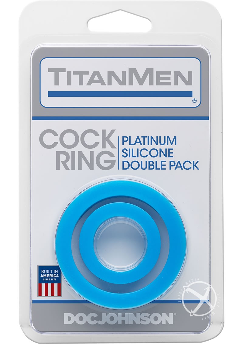 Titanmen Silicone C Rings Blue 2pk
