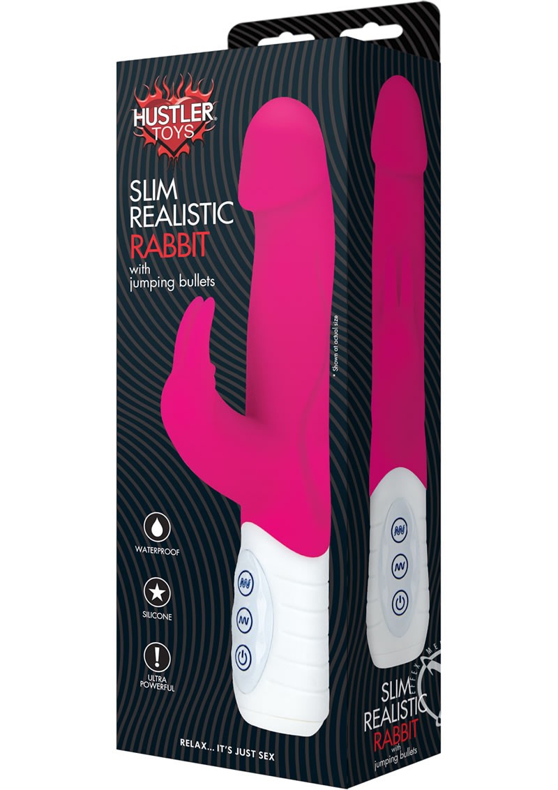 Hustler Slim Rabbit W/bullet Pink