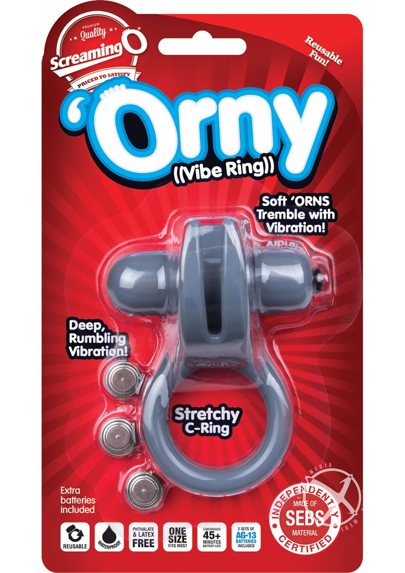 Orny Vibrating Ring Grey