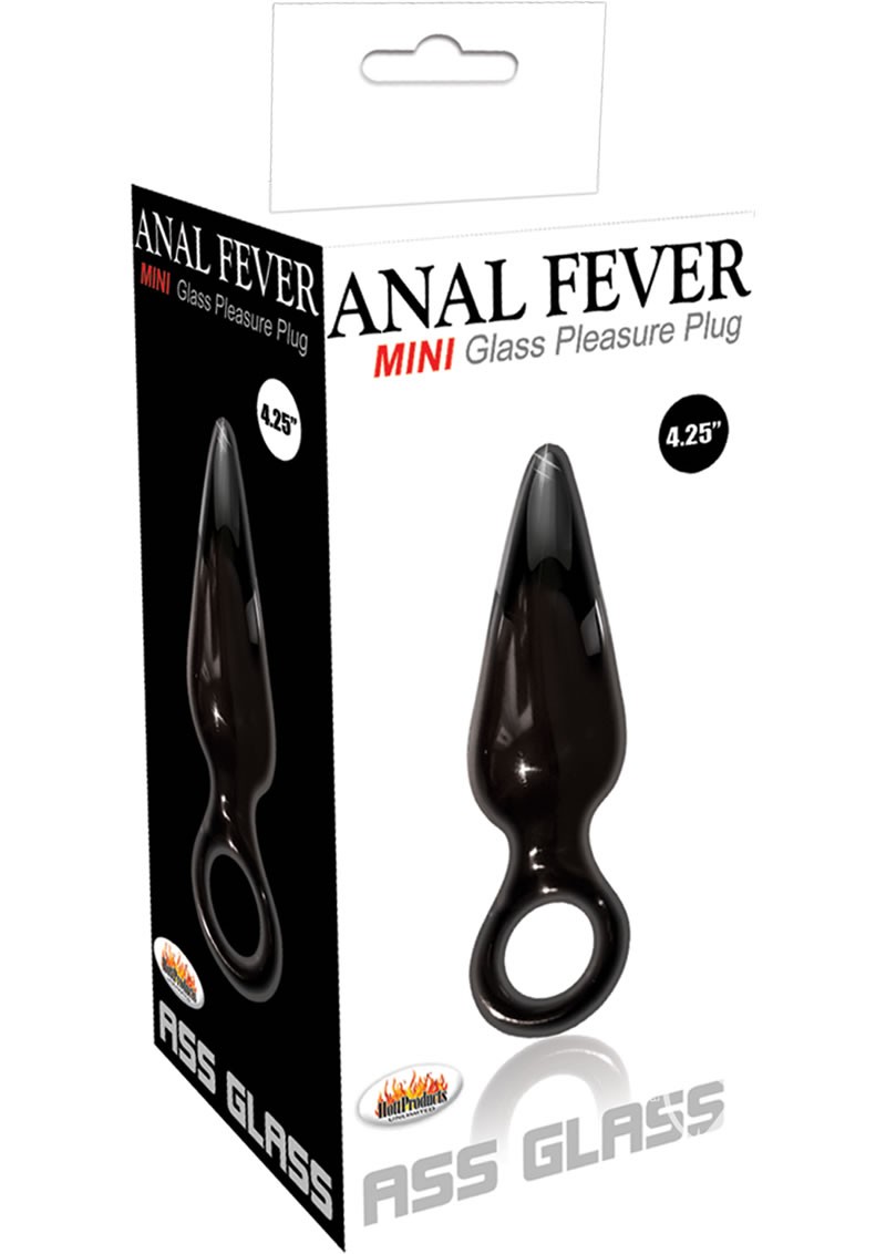 Af Mini Ass Glass Pleasure Plug Black 4