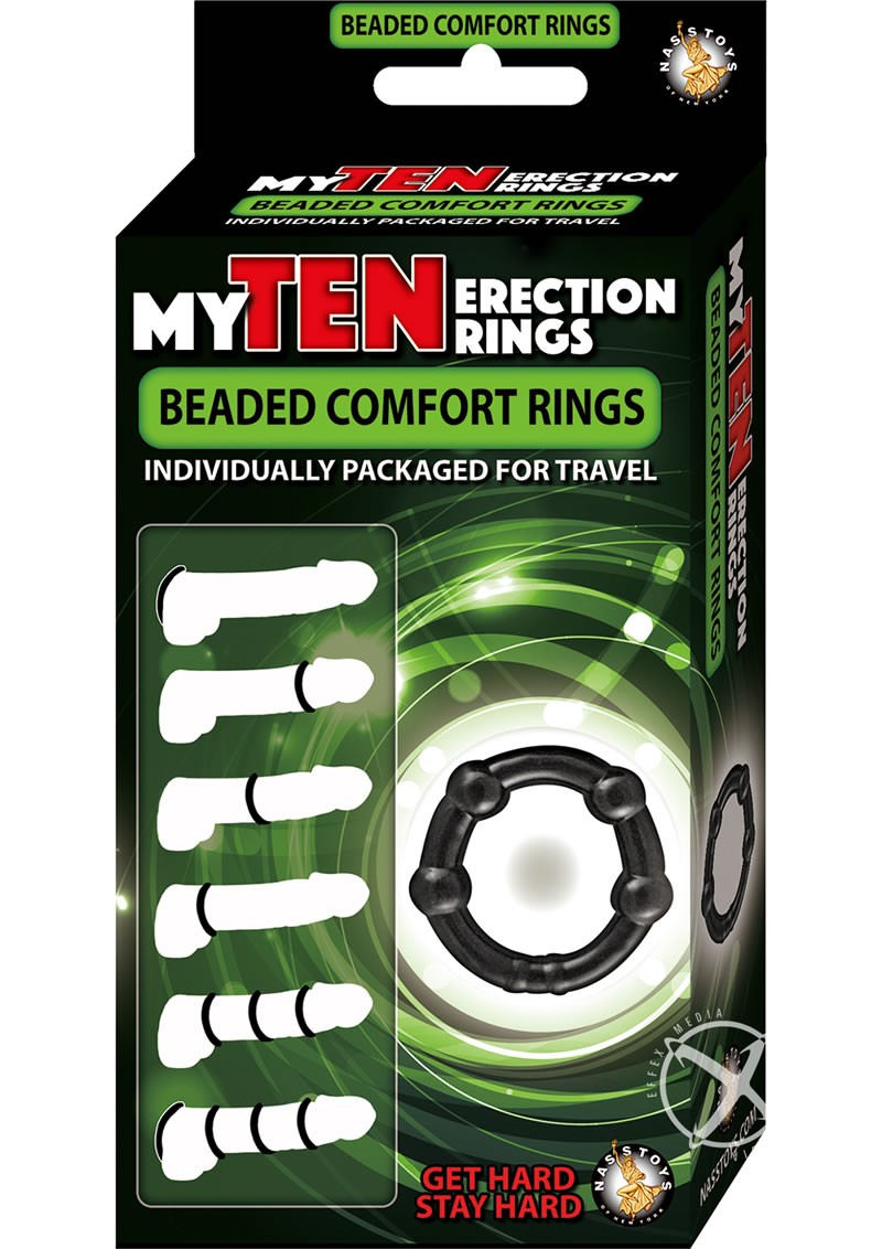 My Ten Erection Rings Beaded Comf Rings