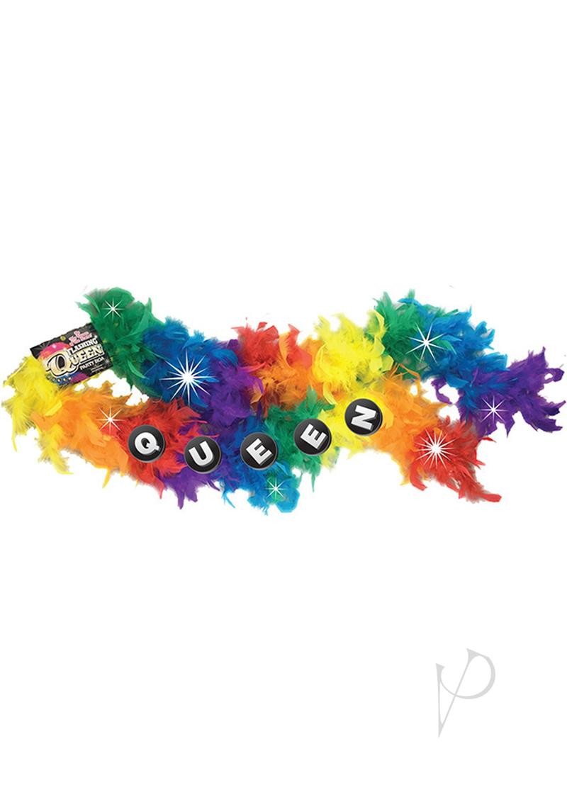 Queen Rainbow Flashing Boa