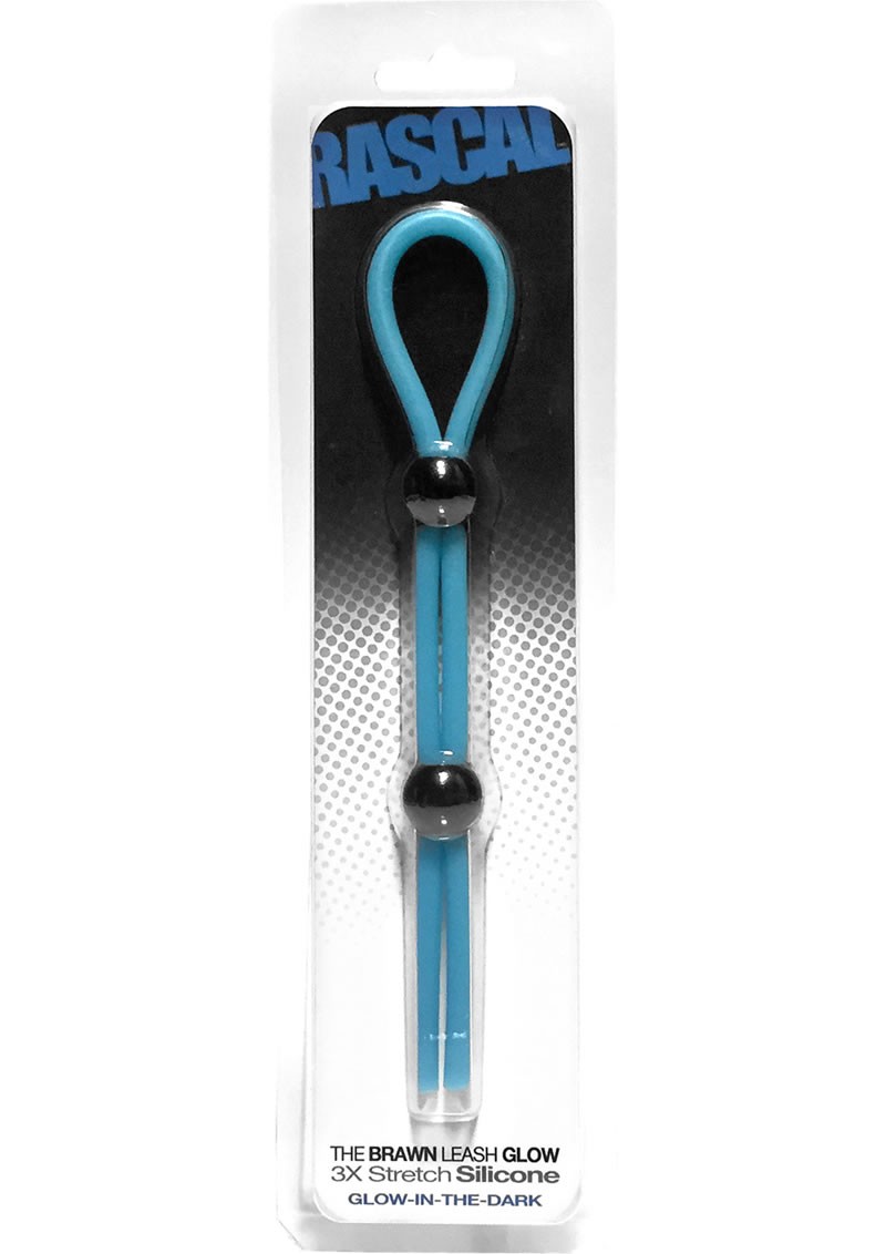 Rascal Brawn Cock Leash Glow Blue
