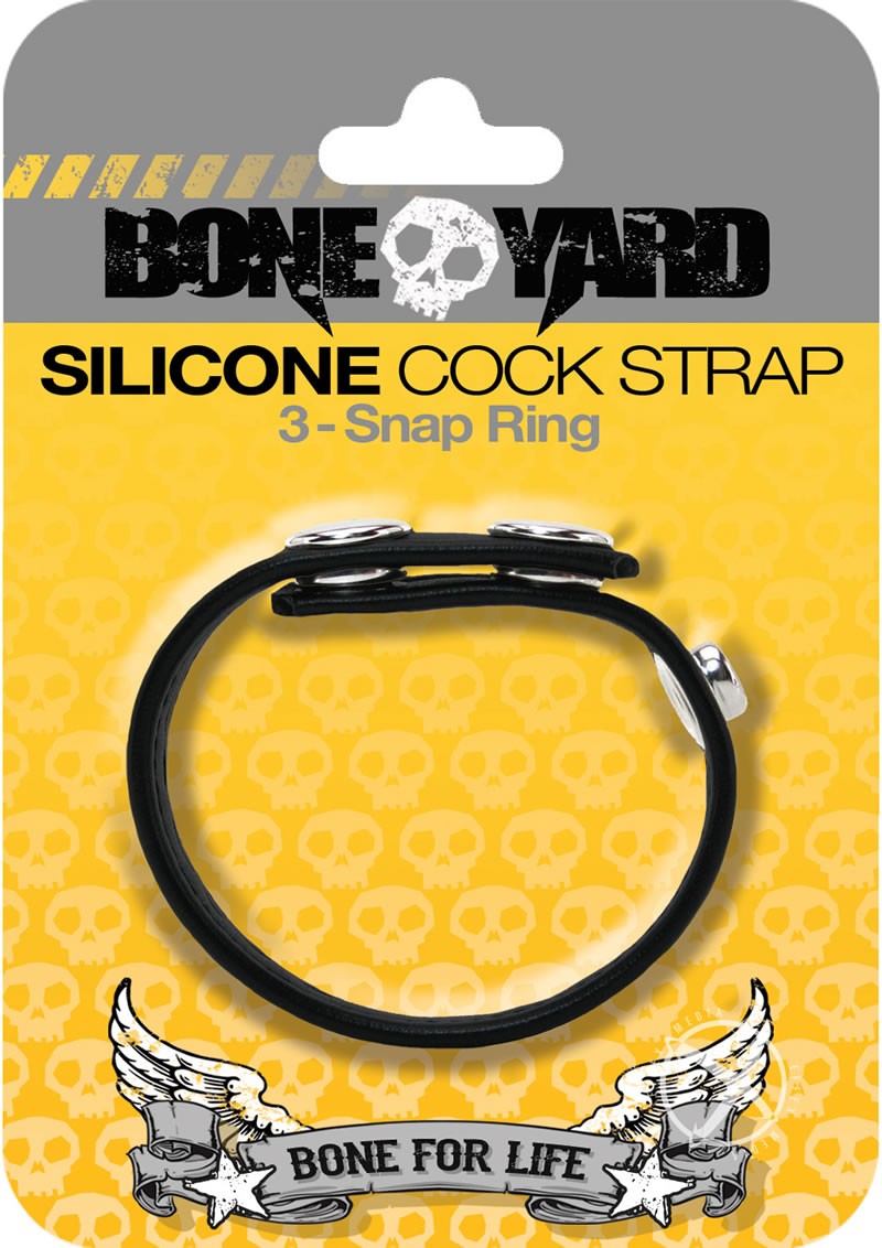Boneyard Silicone Cock Strap Black