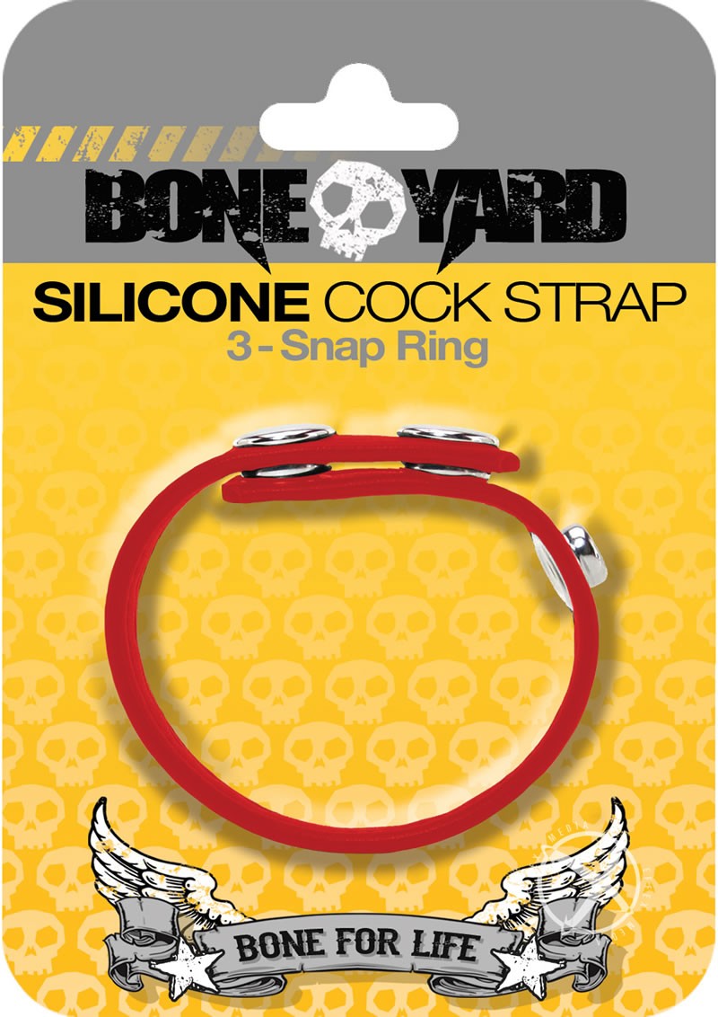 Boneyard Silicone Cock Strap Red