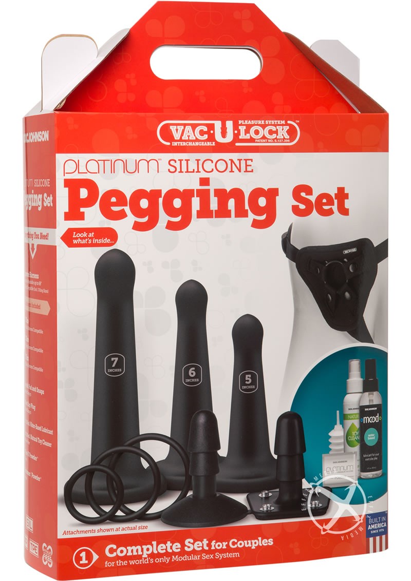 Vac U Loc Silicone Pegging Set Black