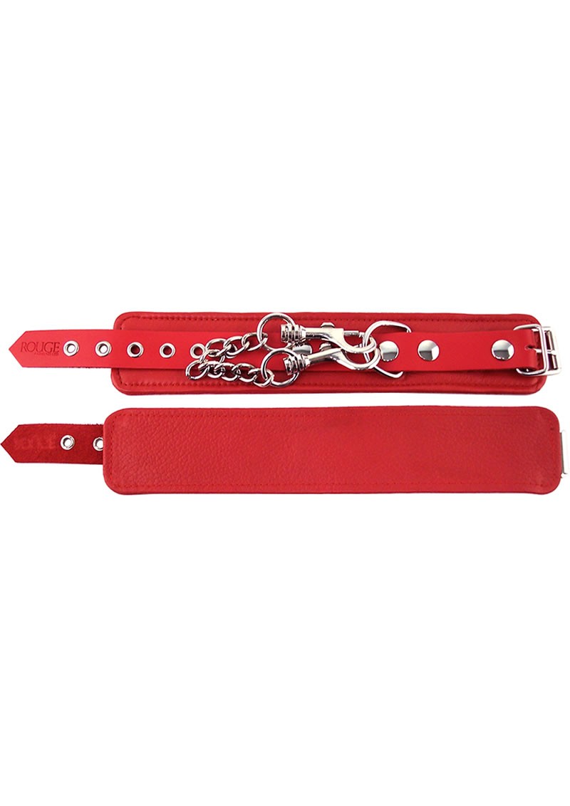 Rouge Plain Wrist Cuff Red