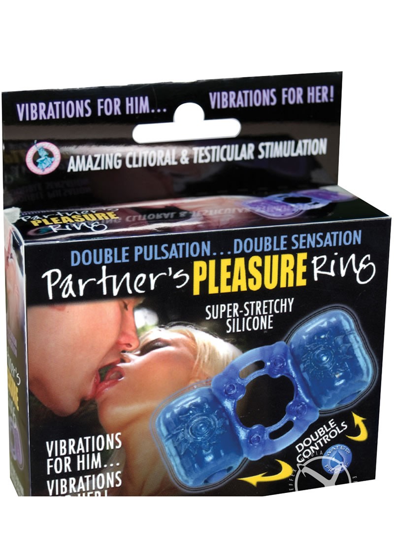 Partners Pleasure Ring Silicone Cock Ring Waterproof Blue
