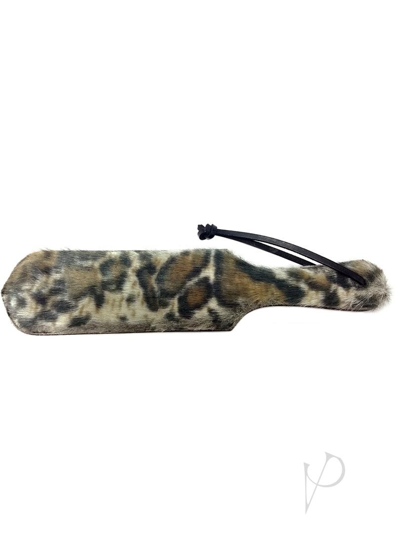 Rouge Paddle Fur Leopard Print