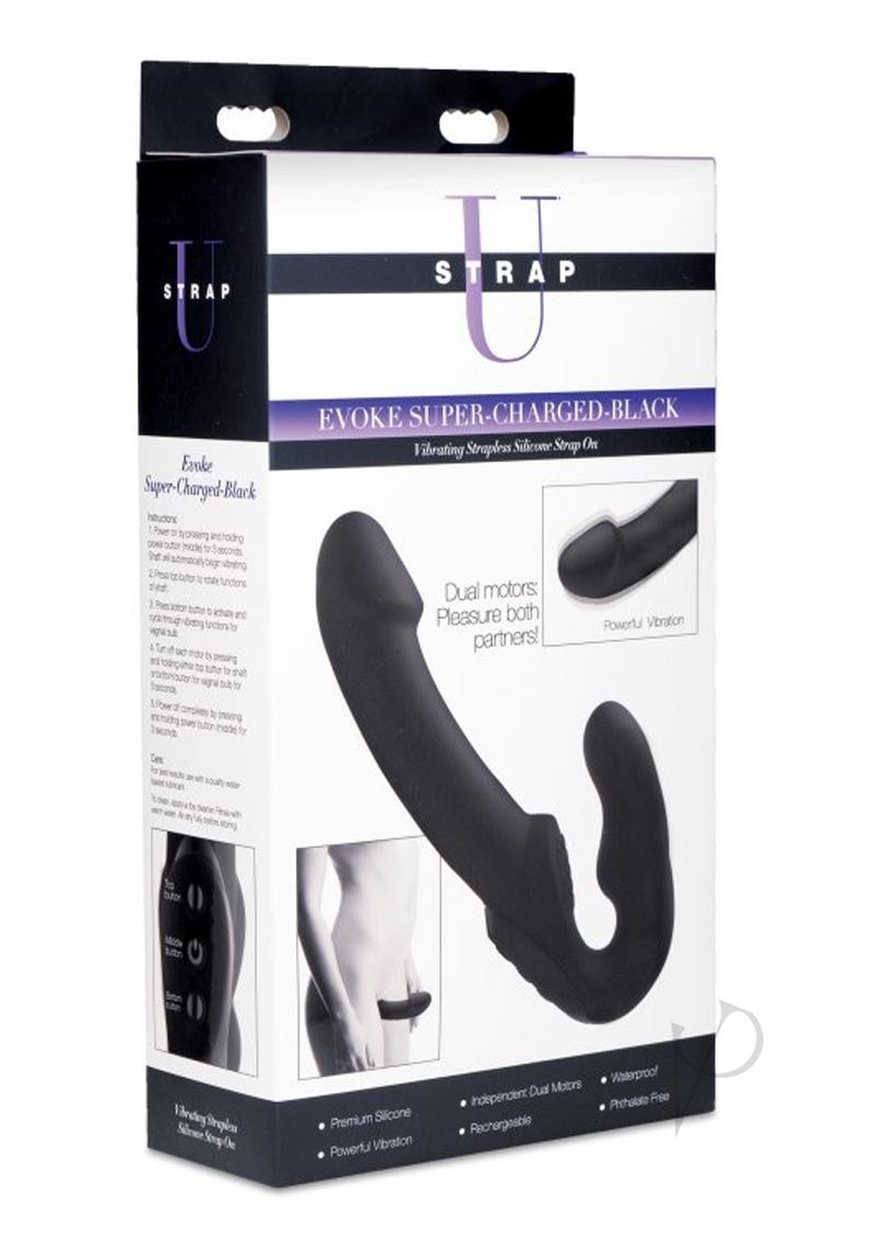 Strap U Evoke Vibrating Strapless Black