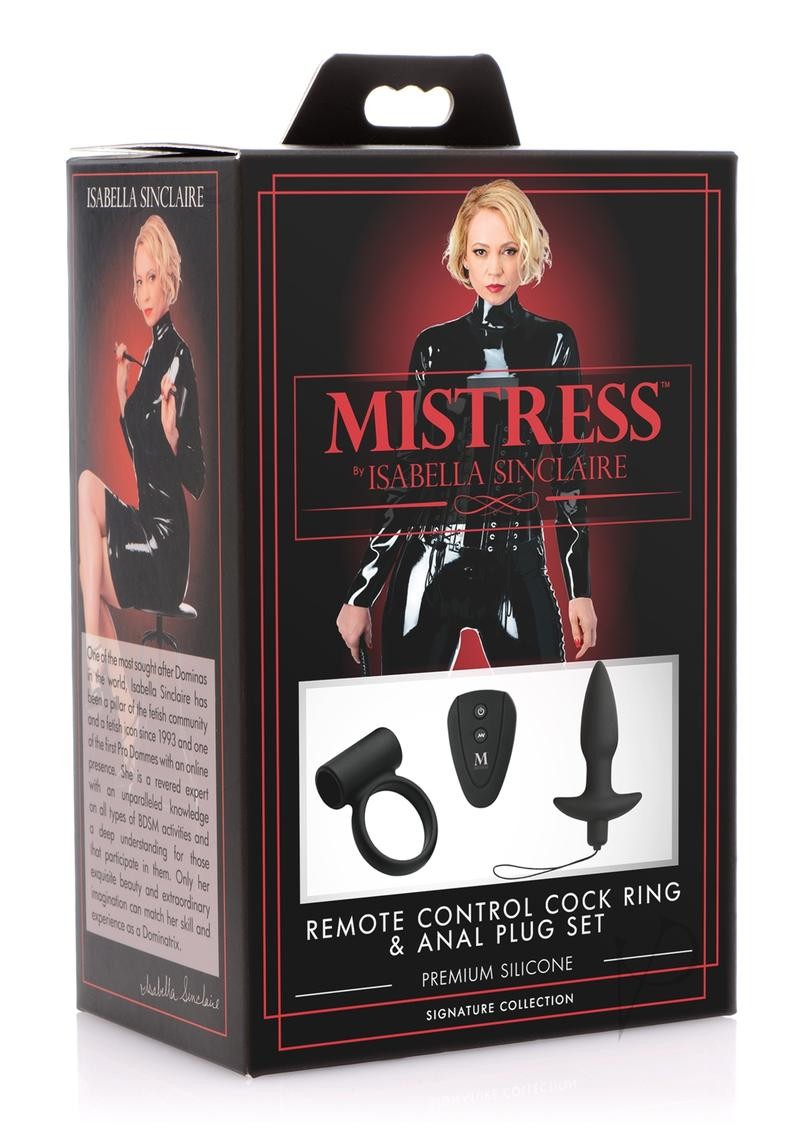 Mis Remote Cock Ring And Anal Plug Set