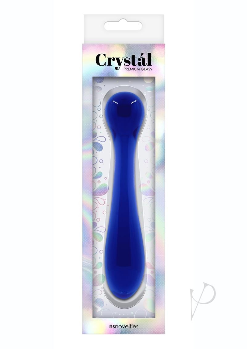 Crystal Glass Pleasure Wand Blue