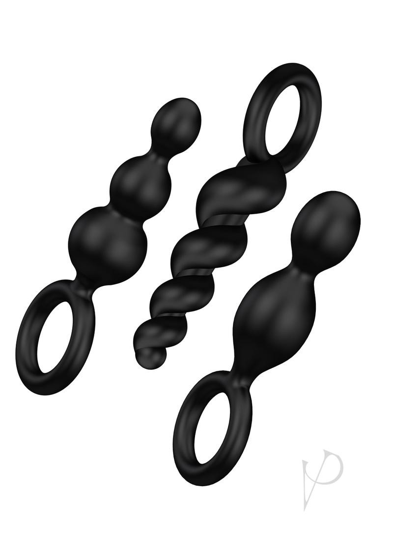 Satisfyer Plugs Black Set Of 3